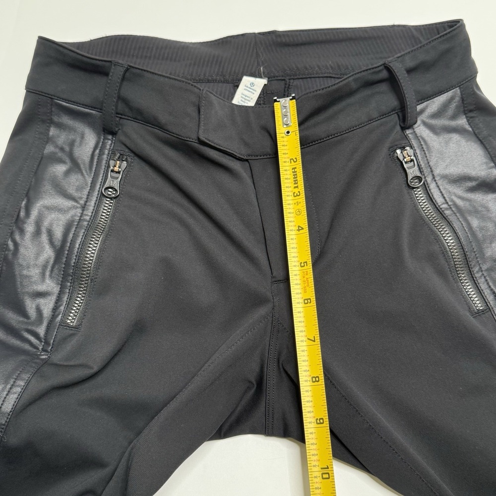 Lululemon Here To There Pants Womens 4 Black Tailored Bike To Office Zip Pockets - Picture 12 of 16